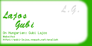 lajos gubi business card